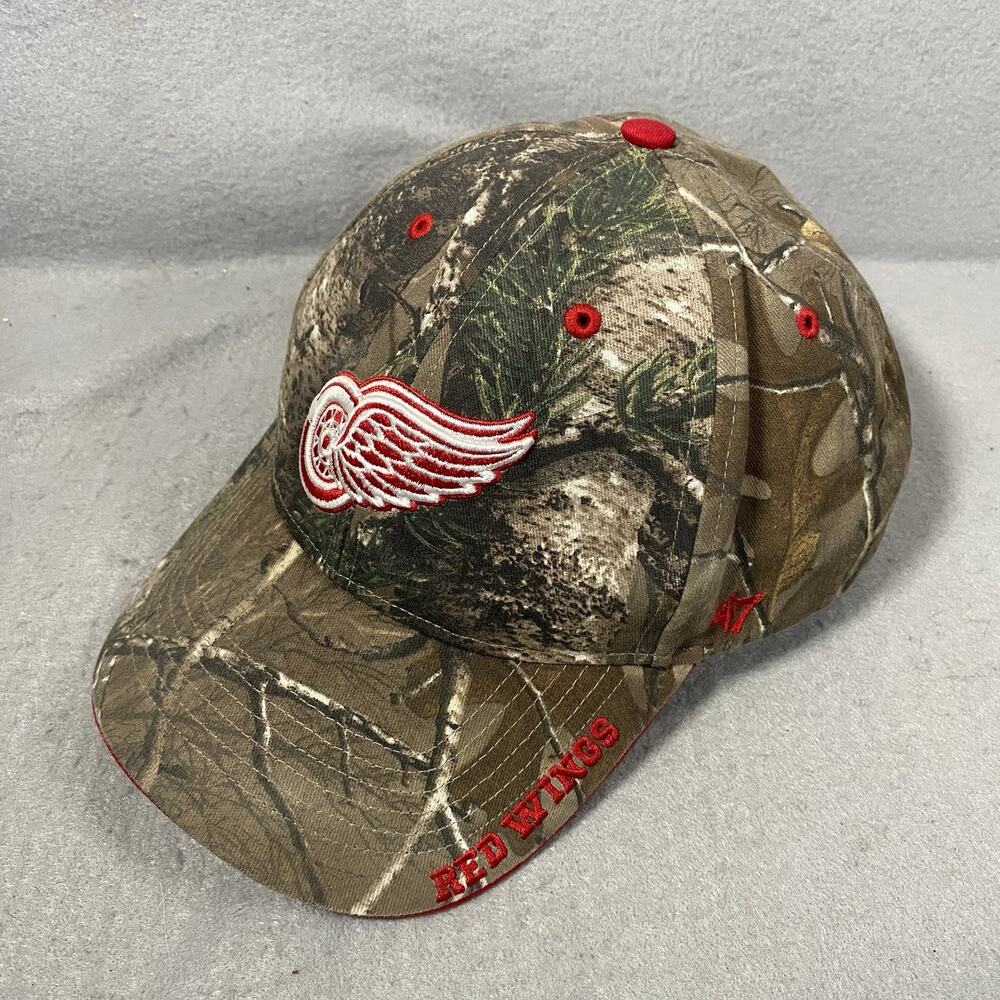 Detroit Red Wings Hockey NHL Realtree Camo 47 Brand Hat Cap Adjustable